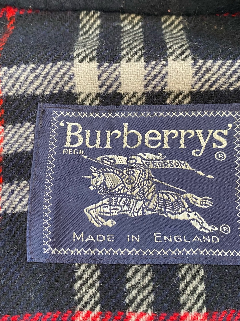 Vintage BURBERRYS' women's Jacket Wool Alpaca Nova Check Plaid Interior SZ Lg - Picture 7 of 16